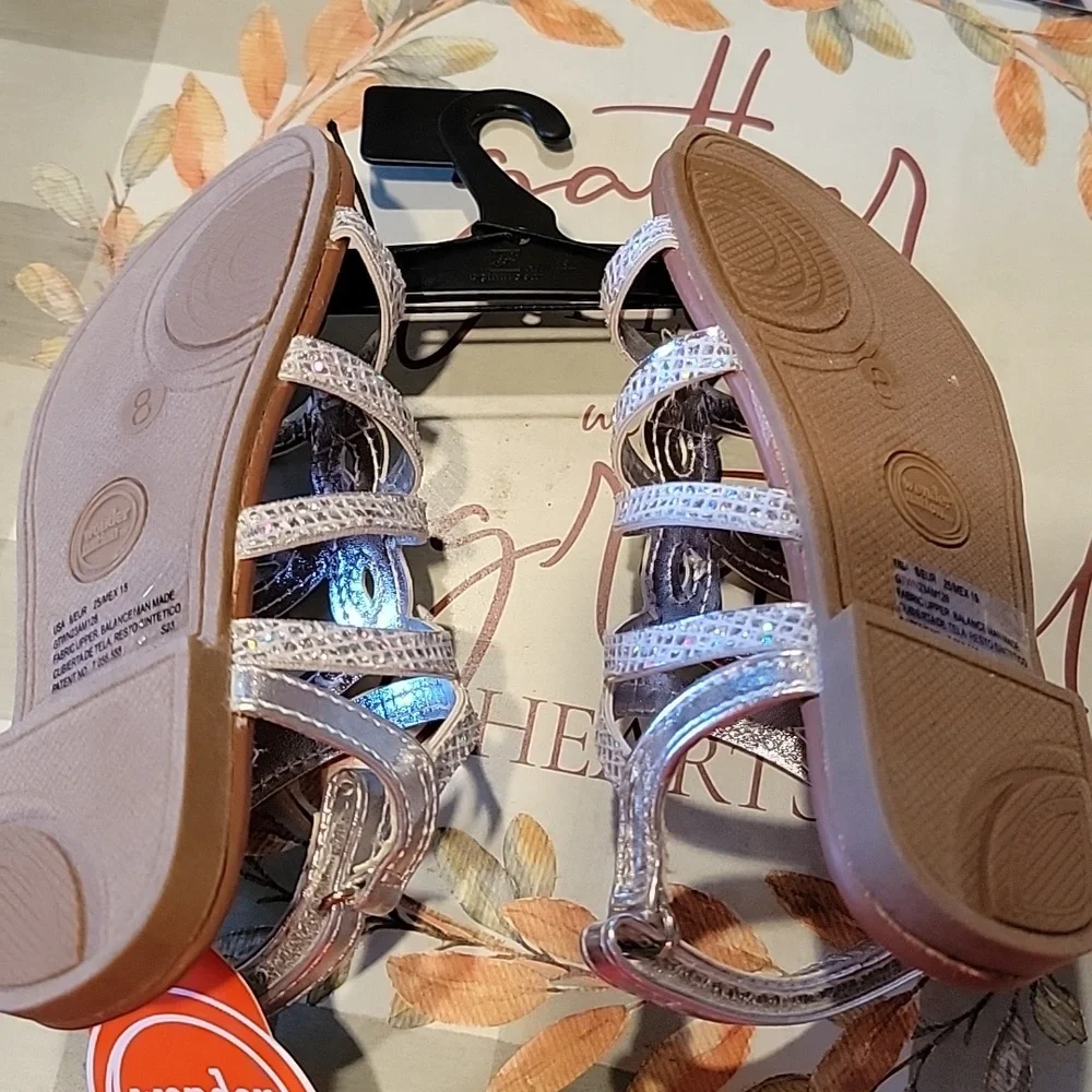 Wonder Nation Girls Rhinestone Sandals